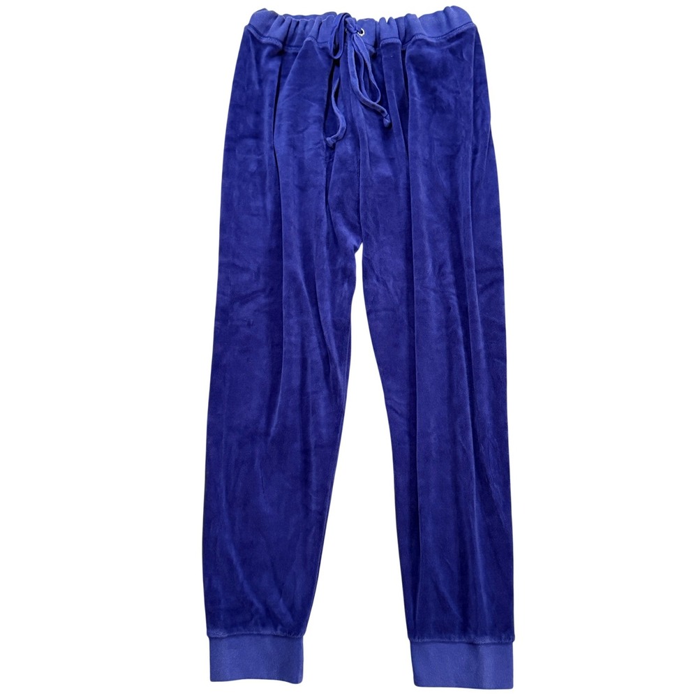 Juicy Couture Black Label Luxe Zuma Velour Tracksuit Jogger Pants L Y2K Tapered